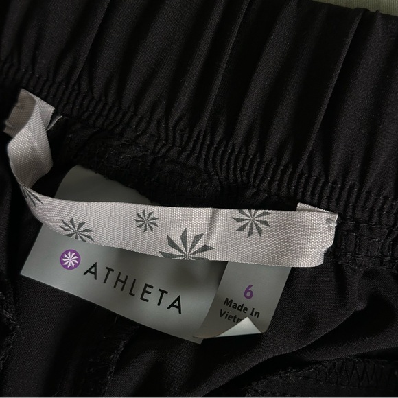 🩷ATHLETA BLACK APSIRE ANKLE PANT JOGGER ZIPPERS LOUNGE CASUAL SIZE 6 TRENDING - Picture 7 of 8